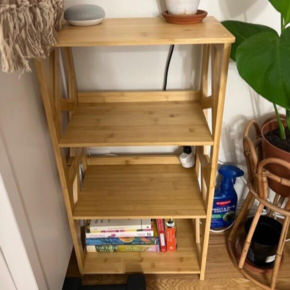 NEW 3-Tier Open Shelf Bookcase, Small Bamboo Bookshelf - Picture 6 of 6